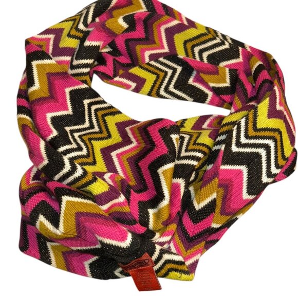 missoni NEW un worn signature chevron zig zag infinity scarf - Picture 1 of 4